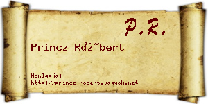 Princz Róbert névjegykártya